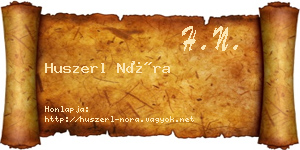 Huszerl Nóra névjegykártya