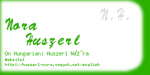 nora huszerl business card